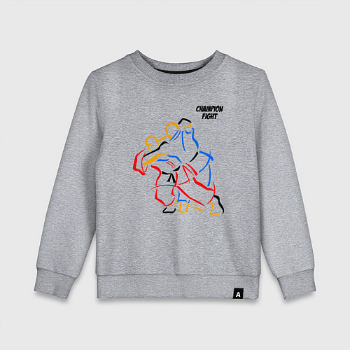 Детский свитшот Champion - fight / Меланж – фото 1