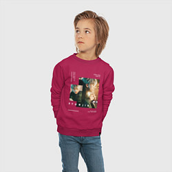 Свитшот хлопковый детский Stray kids Хенджин, цвет: маджента — фото 2