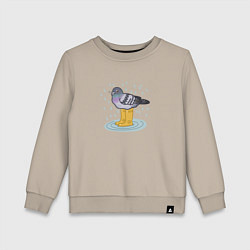 Детский свитшот Голубь в классных резиновых сапожках