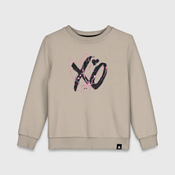 Свитшот хлопковый детский Xo tour llife 3, цвет: миндальный