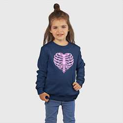 Свитшот хлопковый детский Break my bones, цвет: тёмно-синий — фото 2