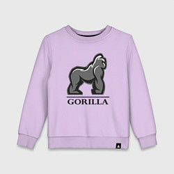 Свитшот хлопковый детский Горилла, цвет: лаванда