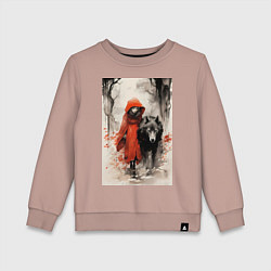 Детский свитшот Красная шапочка с волком