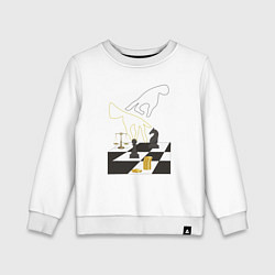 Детский свитшот Шахматная доска с фигурами