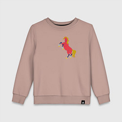 Детский свитшот Конь красный