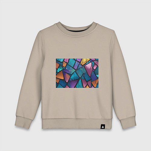 Детский свитшот Яркое стекло / Миндальный – фото 1