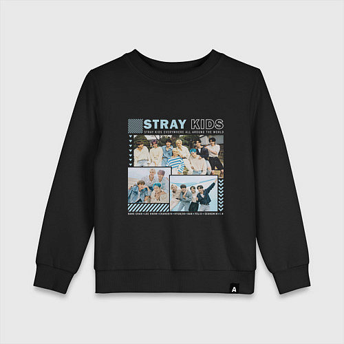 Детский свитшот Stray kids ot8 / Черный – фото 1