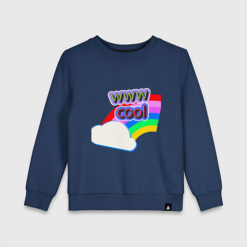Детский свитшот Rainbow Vibes / Тёмно-синий – фото 1