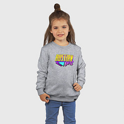 Свитшот хлопковый детский Russian girl style 90s, цвет: меланж — фото 2