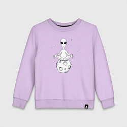 Детский свитшот Йога инопланетянин