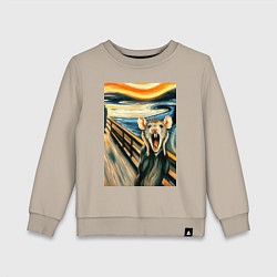 Детский свитшот Мышка кричит на картине Эдварда Мунка - мем искусс