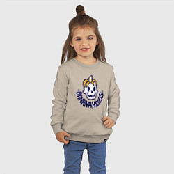 Свитшот хлопковый детский Банановые головы, цвет: миндальный — фото 2