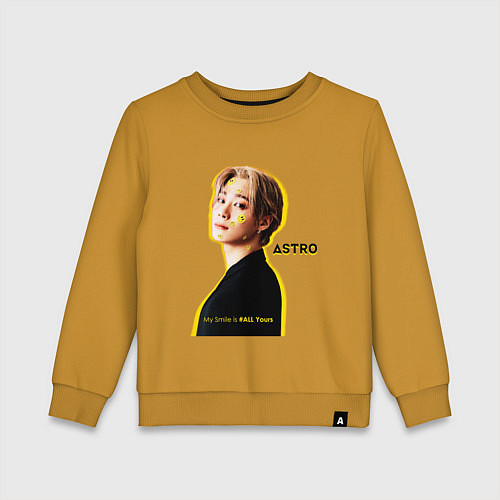 Детский свитшот Улыбка astro / Горчичный – фото 1