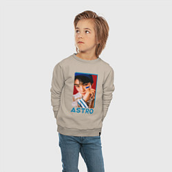 Свитшот хлопковый детский Astro Ли Дон Мин, цвет: миндальный — фото 2