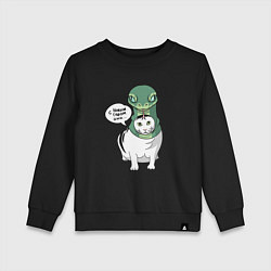 Детский свитшот С Новым годом - кот змея