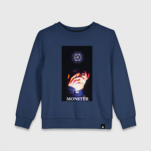 Детский свитшот Exo monster / Тёмно-синий – фото 1