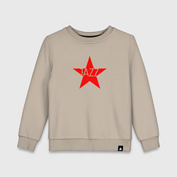 Свитшот хлопковый детский Jazz star in red, цвет: миндальный