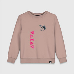 Детский свитшот Ведьмак волк лого