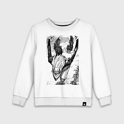 Свитшот хлопковый детский Дандадан: Кэн Такакура, цвет: белый