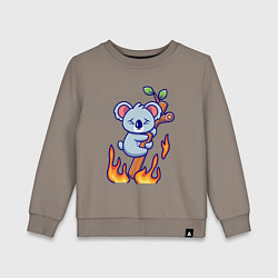 Детский свитшот Пожар у коалы