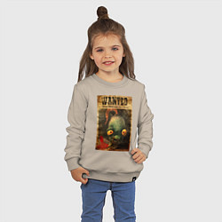 Свитшот хлопковый детский Oddworld - wanted, цвет: миндальный — фото 2