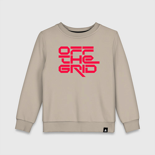 Детский свитшот Off the grid logo / Миндальный – фото 1