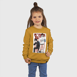 Свитшот хлопковый детский Такакура Момо Аясэ, цвет: горчичный — фото 2