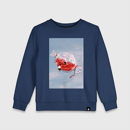 Детский свитшот Евангелион Синдзи Икари Рей Аянами / Тёмно-синий – фото 1