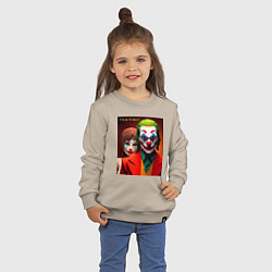 Свитшот хлопковый детский Joker and Minecraft - collaboration, цвет: миндальный — фото 2