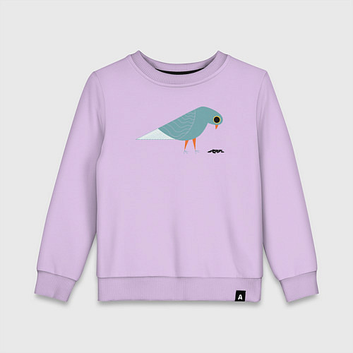 Детский свитшот Голубь и семечки / Лаванда – фото 1