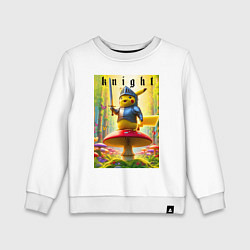 Детский свитшот Пикачу - рыцарь на мухоморе