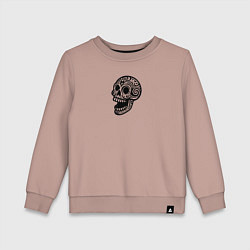 Детский свитшот Смеющийся череп тату