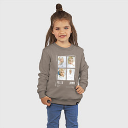 Свитшот хлопковый детский Felix stray kids cute, цвет: утренний латте — фото 2