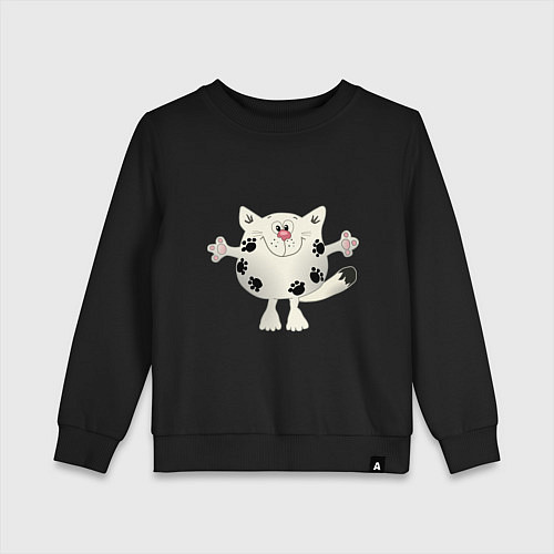 Детский свитшот Кот в лапах / Черный – фото 1