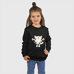 Свитшот хлопковый детский Кот в лапах, цвет: черный — фото 2