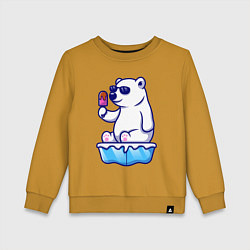 Детский свитшот Мишка с мороженым