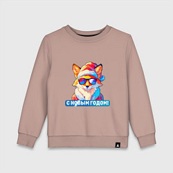 Детский свитшот С новым годом от лисы
