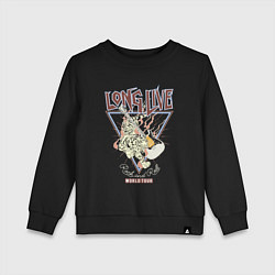 Детский свитшот Живи долго рок н роллом