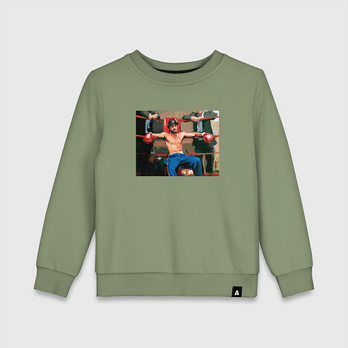 Детский свитшот Большой куш Брэд Питт / Авокадо – фото 1
