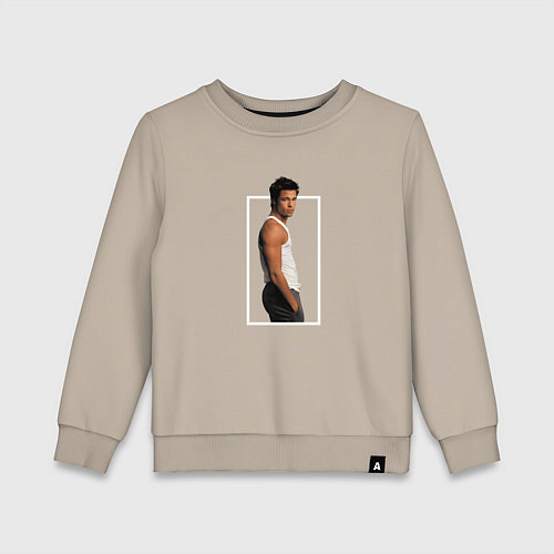 Детский свитшот Красавчик Брэд Питт / Миндальный – фото 1