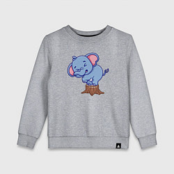 Детский свитшот Слонёнок на пеньке