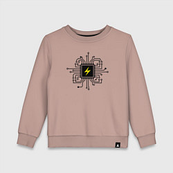 Детский свитшот Микросхема с молнией