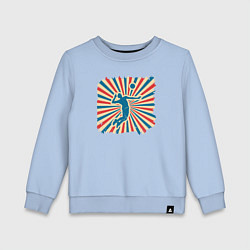 Свитшот хлопковый детский Volleyball game, цвет: мягкое небо