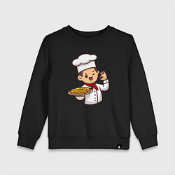Детский свитшот Поварёнок с пиццей