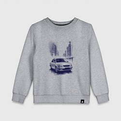 Детский свитшот Автомобиль в синих тонах
