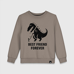 Свитшот хлопковый детский Godzilla best friend, цвет: утренний латте