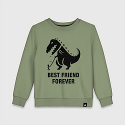 Свитшот хлопковый детский Godzilla best friend, цвет: авокадо