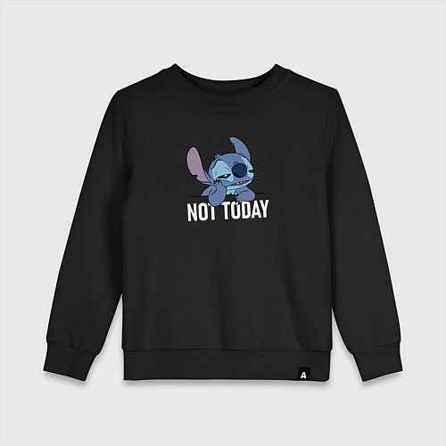 Детский свитшот Not today Stitch / Черный – фото 1