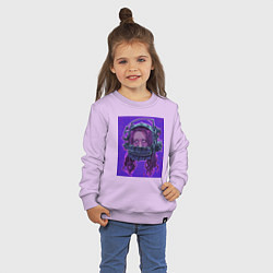 Свитшот хлопковый детский Аманда Янг, цвет: лаванда — фото 2