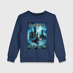 Детский свитшот Harry Potter with a magic wand - Hogwarts